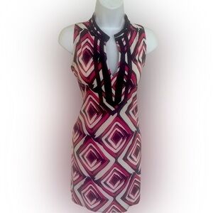 Tracy Negoshisn Dress - XS red , blue , white ,polyester spandex